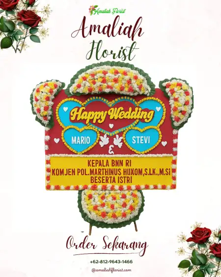 Papan Bunga Pernikahan Bekare